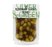 Silver & Green - Rosemary Garlic Olives (Mixed Whole) 220g Pouch