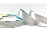 Silver Grey Byetsa Satin Fold 18mm Bias Binding on a 25m Roll