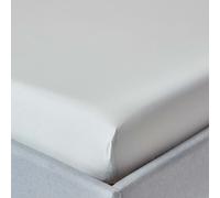 HOMESCAPES Silver Grey Extra Deep Fitted Sheet (18”) King 200 TC 400 Thread Count Equivalent Pure Egyptian Cotton Bed Sheet with Fully Elasticated Skirt