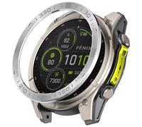 (Silver+Grey) For Garmin Fenix 8 51mm AMOLED Version Stainless Steel Bezel Scratch Resistant Protective Ring
