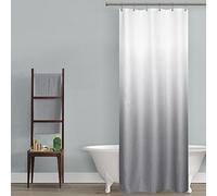 Silver Grey Hotel Style Shower Curtain Small Size Luxury Ombre Waterproof Waffle Cloth Shower Stall Curtains for RV Bathroom Grey and White 36 x 72 Inch L