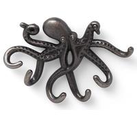 Silver Grey Octopus Wall Hook - Nautical Decorative Coat and Key Hanger