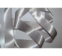 Silver Grey Quality Double Satin Ribbon 2 metres X 7 mm