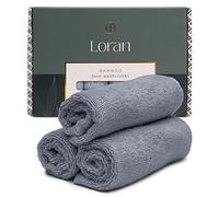 Silver Grey Washcloths Set of 6 Soft Facial Cloths 10” x 10” 100% Viscose Derived from Bamboo Spa-Like Feel Silky Face Cloth for Skin Cleansing