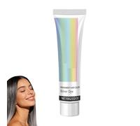 Silver Hair Dye Permanent, Natural Extract Silver Gray Hair Dye Cream, Long-Lasting Vibrant Silvers Hairs Balm, NonIrritating Gray Hairs Balm, Safely Saturated Color Haired Cream, Even Coverage (1PCS)