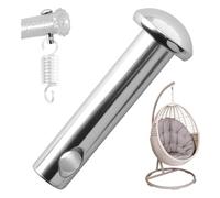 Silver Hammock Pin Plugs, Heavy Duty Hammock Chair Top Hanging Kits Egg Chair Swing Suspension Hook Accessories for Hanging Basket Chairs Porch Swings 8x1.6 cm Metal Steel Pin Plug