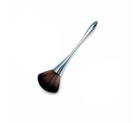 Silver Handle Hourglass Nail Dust Brush, Multi-Functional Blush & Loose Powder Brush, Professional Manicure Nail Cleaning & Makeup Tool for DIY Home Salon Use