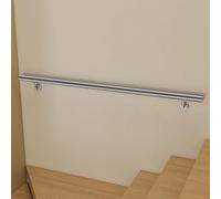 Silver handrails for Stairs, Stair Handrail for Indoor Outdoor, Safety Wall Mounted Hand Rails, 150 cm Easy Fit 304 Stainless Steel Staircase Handrail Kit