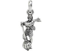 Silver Hanuman Ji Pendant Necklace - Lord Mahabali, Meditation Pose, Gada Design & Devotional Face Locket with 24 Inch Chain for Men & Women By Indian Collectible