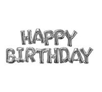 Silver Happy Birthday Foil Balloon Amscan Best Quality