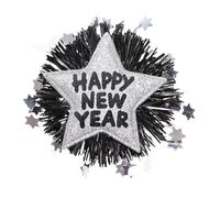 Silver Happy New Year Brooches Roman Jewellery for Fancy Dress Costumes Accessories Accessory