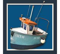 "Silver Harvest" Blank Coastal Themed Greetings Card Designed by Seth Draper for Holy Mackerel, 150mm Square with a Brown Kraft Envelope