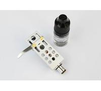 Silver Headshell Cartridge Mount, Stylus, Needle, Oil Bundle fits Denon DP-500m, DP-300f, DP-60L, DP-A100, DP-1300 mk2, DP-1100, DP-1200, DP-1250