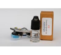 Silver Headshell Cartridge Mount, Stylus, Needle, Oil Bundle fits Technics SL-1200, SL-1210, SL-1600, SL-1610, SL-1700, SL-1710, SL-1800, MADE IN ENGLAND