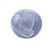 Caithness Glass Special Moments Silver Heart Paperweight | Single | 50mm x 50mm | Handmade in Scotland | Cherish special memories with this silver heart paperweight| Ornamental | Boxed | Gift