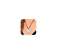 Silver Heart Pendant Necklace Black Choker Chunky Thick Gold Heart Velvet Statement Long Dainty Necklace Dress Accessories Jewelry Gift, L, No Gemstone