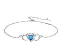 Silver heart-Shaped butterfly shaped ankle chain Valentine's Day gift for women to give to girlfriends,Lovers, Mothers, Birthday accessories (Q)