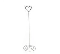 Silver Heart Swirl Table Number Holders - Pack of 12 - 23cm Height (XTNHHH)