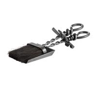 Silver Hearth Tidy Set With Hand Turned Loop Handle