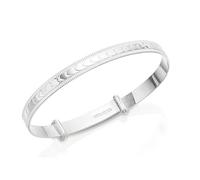 Silver Hearts Expanding Baby Bangle - F2647
