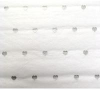 Silver Hearts On White Tissue Paper 500 x 750mm 5 Sheets