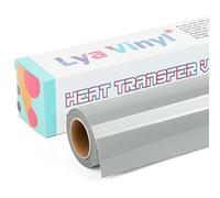 Silver Heat Transfer Vinyl - Lya Vinyl 12" x 10ft Silver Iron on Vinyl Roll for Cricut, Silhouette Cameo, Premium HTV for DIY Clothes, Bags, Shoes and Other Textiles