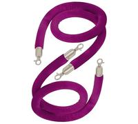 Silver Hemp Rope Stanchion213 Ft Length Braided Hemp Queue Barrier with Clips for Visitor Control DurableRope for Event Crowd Management