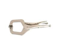 Silver high Carbon Steel C clamp, 10 Inch Adjustable Vise Grip Locking Pliers Set Pack of 6 Multifunction Welding Clamps(C Type)