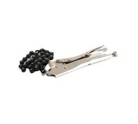 Silver high Carbon Steel C clamp, 10 Inch Adjustable Vise Grip Locking Pliers Set Pack of 6 Multifunction Welding Clamps(Chain Clamp)