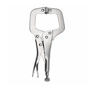 Silver high Carbon Steel C clamp, 6.5 Inch Locking C Clamps Vise Grip with Swivel Pads for Woodworking and Welding
