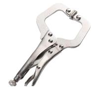 Silver high Carbon Steel C clamp, 9 Inch Alloy Steel Locking Clamp Vise Grip Welding C-Clamp Plier Woodworking Silver