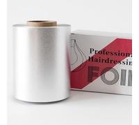 Silver Highlight Foil for Hairdressers - Embossed Aluminium Foil for Hair Dyeing - Professional Roll with Cutting Edge - for Dyeing, Highlights, Perms and Versatile Applications in Salon or Home - 50