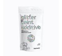 Hemway Glitter Paint Additive - Silver Holographic | Extra Chunky Metallic Flakes for Adding Sparkle to Paints & Wood Varnish | Add to Emulsion, Acrylic & Latex for Indoor Sparkly Walls | 100 g