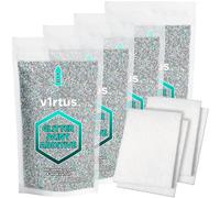 Silver Holographic Glitter Paint Additive 400g with 4X Buffing Pads | Additive for Glitter Paint Walls, Add to Interior & Exterior Paint, Emulsion, Varnish | v1rtus