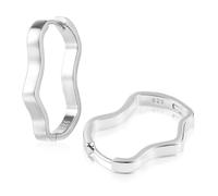 Silver Hoop Earrings for Women, Small Silver Geometric Hoop Earrings Hypoallergenic Small Twisted Hoops Earring Minimalist Irregular Hoops Earring Jewelry Women Girls