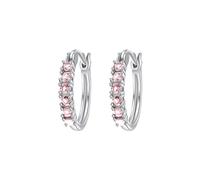 Silver Hoops Earrings For Women,925 Sterling Silver Huggie Hinged Earrings Hypoallergenic Daisy Flower Cubic Zirconia Hoops Earring,Small Sleeper Hoops Lightweight Diamond Earrings Ideal For Girls