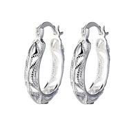 Silver Hoops Huggie Earrings Ladies Gift, Twisted Huggie Hoop Earrings For Women, Women's Jewellery For Women Earrings, Silver Earrings For Women Hoops, Big Hoop Earrings For Travel Holiday