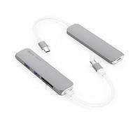 Silver HT 17123 3-in-1 Type C Mini Hub HDMI USB Dark Grey