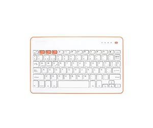 Silver HT - Wireless Keyboard in Spanish. Keyboard for Ipad. Keyboard for PC. Keyboard for Andoid. Keyboard White and Blue.