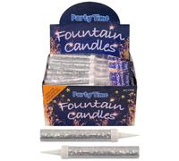 Silver Ice Fountain Candles Pack Of 2