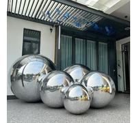 Silver Inflatable Mirror Ball Reusable Big Shinny PVC Disco Ball Giant Airtight Hanging&Standing Mirror Balloon for Events & Stage Party, Advertising, Shows Decoration (1 Piece,2.0m,Without Pump)