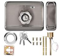 Silver Intelligent Single Head Electronic Door Lock, Wireless Remote Control Door Lock, 12V Smart Access Control System with Auto - Lock and Indicator Light for Home