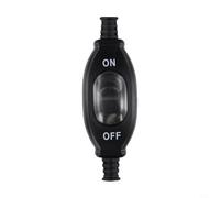 Silver IP65 Inline Switch Double Pole Waterproof for Garden Lamps - Weatherproof Rocker Light Switch 250V 3A Cable 100mm(Black 7mm)