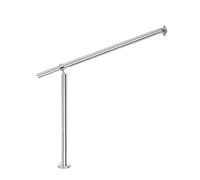 Silver ir il for 2-3 Steps Metal Railing for Indoor & Outdoor Use Ideal for Seniors Sturdy 120x90CM Design