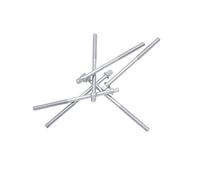 Silver Iron Plated Drum Tension Rod Screws 11cm 6pcs | Bass Drum, Snare Drum Fit, Deep Thread for Easy Install and Removal, Drummer Hardware Replacement