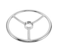 Silver Iron Round Bar Stool Foot Ring for Drafting Chair | 12.6 Inch Size, Easy Install Fit, Commercial Use and Kitchen Settings, Resists Deformation