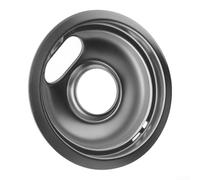 Silver Iron Stove Drip Bowls for Gas Stoves, 6 Inch and 8 Inch Burner Pans | Heat Resistant Oil Drip Trays for Easy Cleaning, Kitchen Stove Top Covers, 4 Pack(6INCH)
