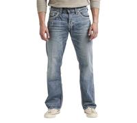 Silver Jeans Co. Men's Gordie Loose Fit Straight Leg Jeans, Light Indigo, 28W x 34L