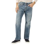 Silver Jeans Co. Men's Zac Relaxed Fit Straight Leg Jeans, Light Indigo, 38W x 32L
