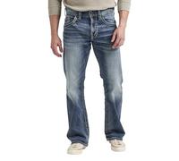Silver Jeans Co. Men's Zac Relaxed Fit Straight Leg Jeans, Light Indigo, 40W x 32L